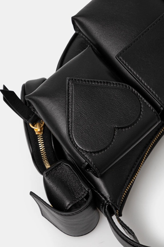 Fiorucci bőr táska Leather Super Pocket Bag U01FPABA123LE04BK01 fekete