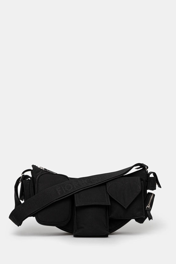 Kabelka Fiorucci Nylon Super Pocket Bag jednofarebný čierna U01FMABA123NY01BK01