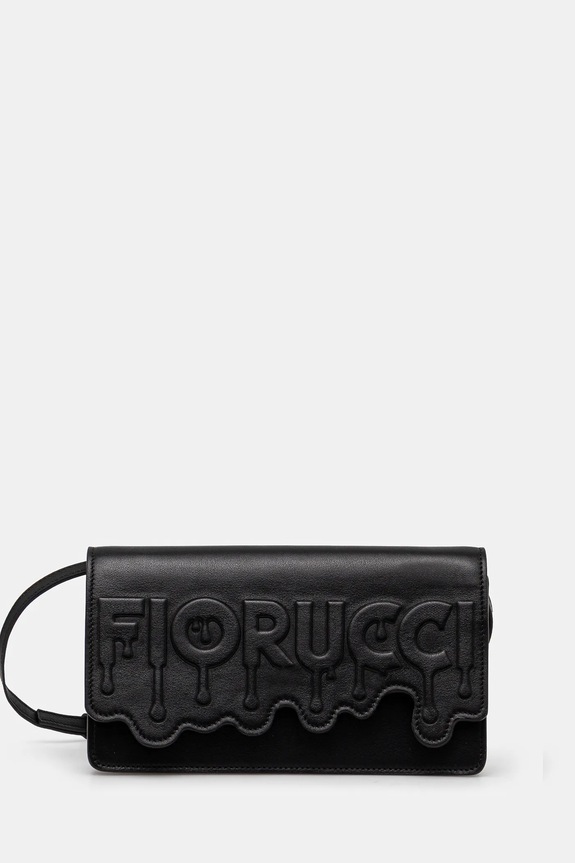 Kožená kabelka Fiorucci Melted Bag nášivka čierna U01FPABA208LE01BK01