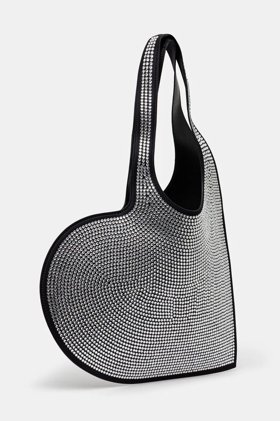 Coperni torebka Crystal-Embellished Mini Heart Tote COPBA14BIS455 czarny AW24