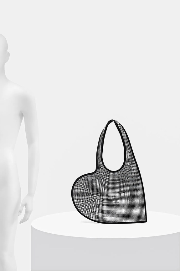 Coperni torebka Crystal-Embellished Mini Heart Tote COPBA14BIS455
