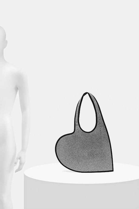 Coperni torebka Crystal-Embellished Mini Heart Tote COPBA14BIS455