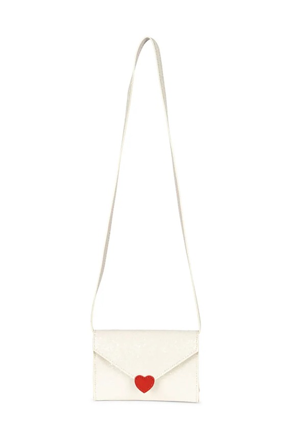 Detská kabelka Konges Sløjd LOVE LETTER BAG nášivka béžová KS101572