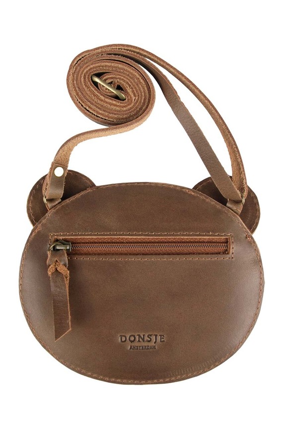 Dziewczynka Donsje torebka skórzana dziecięca Britta Classic Purse Bear 5001001. brązowy