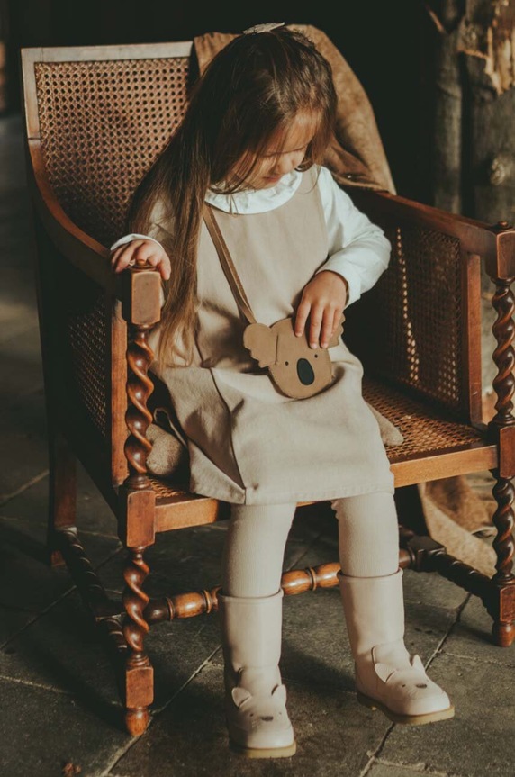 Dječja kožna torba Donsje Britta Classic Purse Koala bež 5001006.