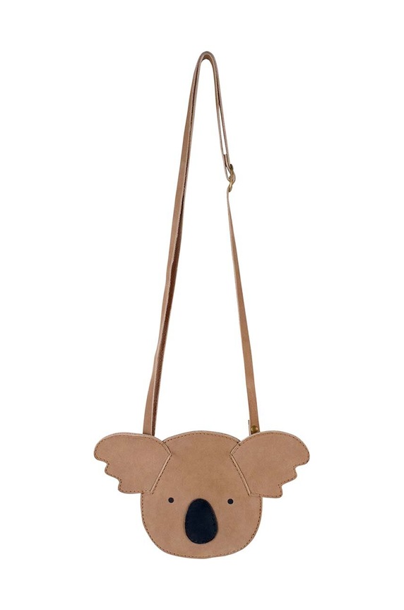 Dječja kožna torba Donsje Britta Classic Purse Koala natpis bež 5001006.