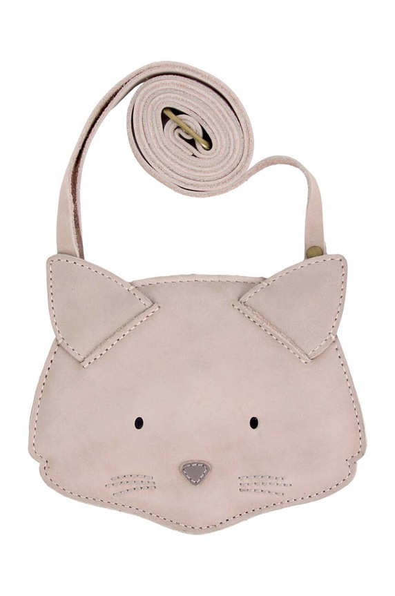 Dievča Detská kožená kabelka Donsje Britta Classic Purse Cat 5001012. béžová
