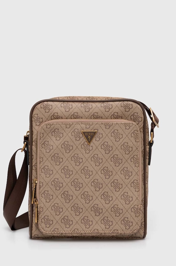 Σακίδιο Guess MILANO απομίμηση λείου δέρματος μπεζ HMMILO.P4260