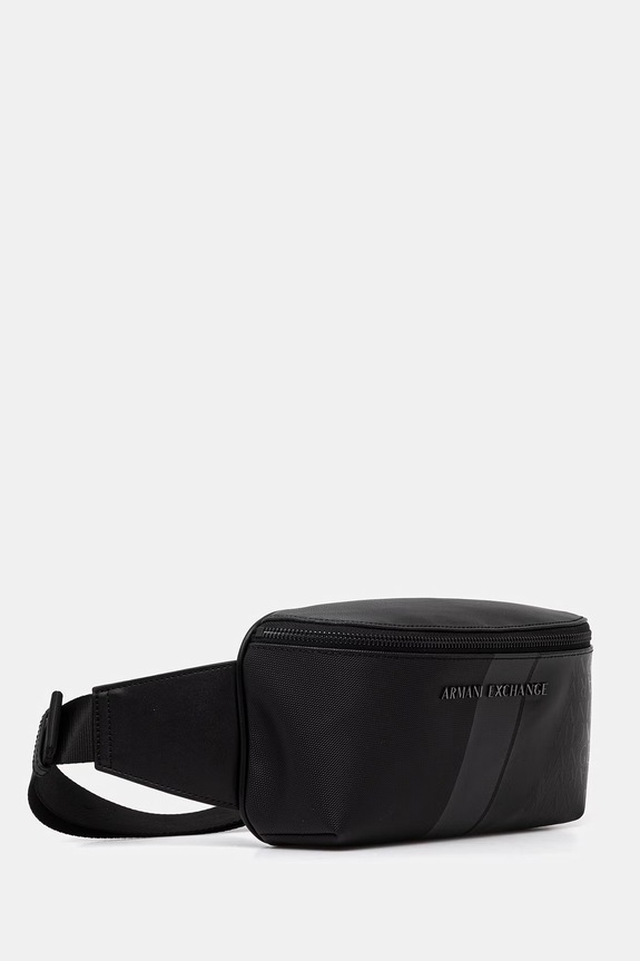 Armani Exchange torba oko struka za muškarce od imitacije kože XM000165.AF11935 crna SS26