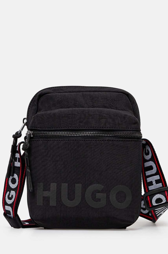 Malá taška HUGO potlač čierna 50529432