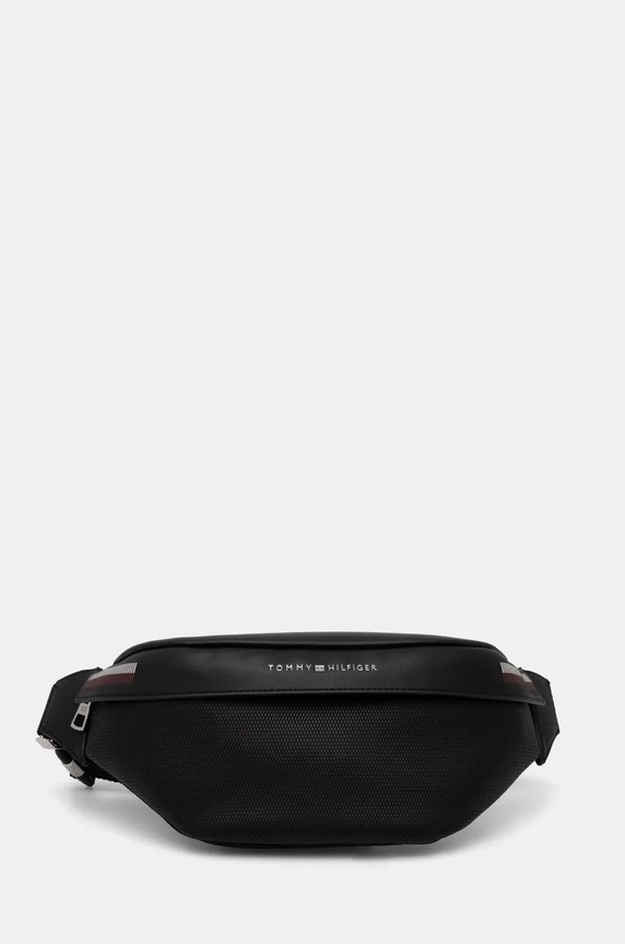 Τσάντα φάκελος Tommy Hilfiger υφασμάτινο μαύρο AM0AM12721