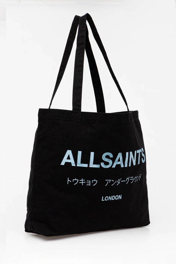 AllSaints geantă de bumbac 38 x 35 x 12 cm M170XB negru SS26