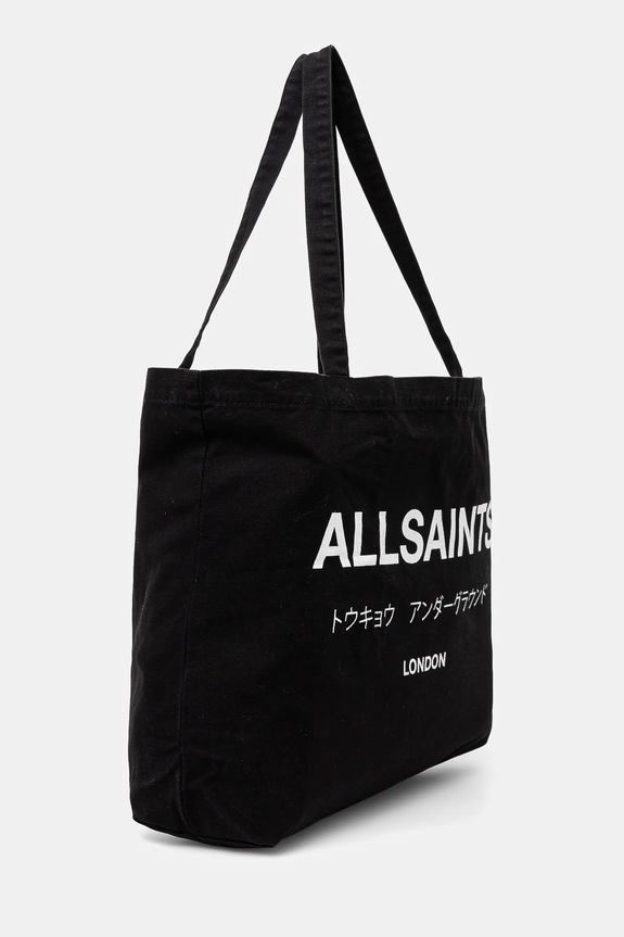AllSaints torba bawełniana 38 x 35 x 12 cm M170XB czarny SS26