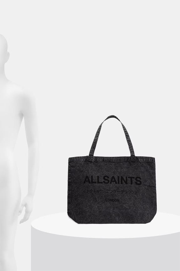 AllSaints geantă pentru bărbați din denim gri M249XB