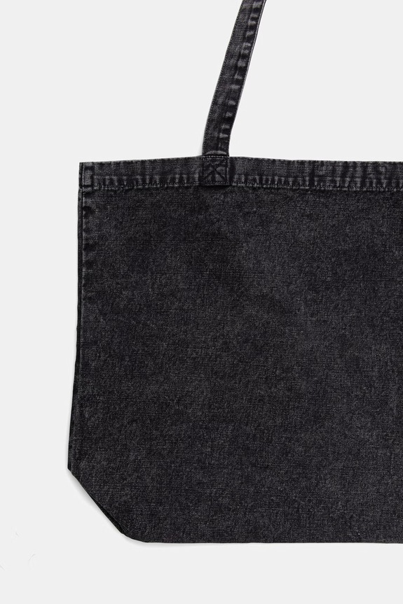 AllSaints geantă pentru bărbați din denim incape in A4 gri M249XB