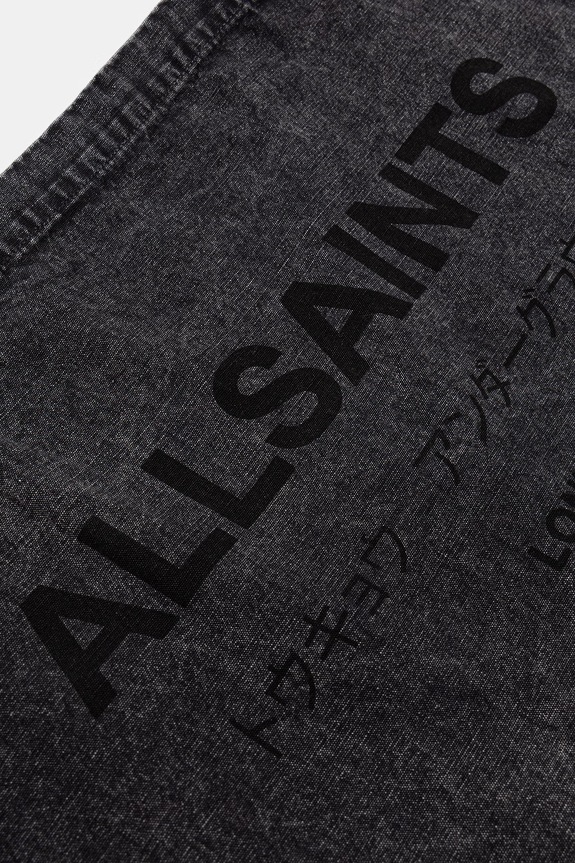 AllSaints geantă pentru bărbați din denim M249XB gri SS25