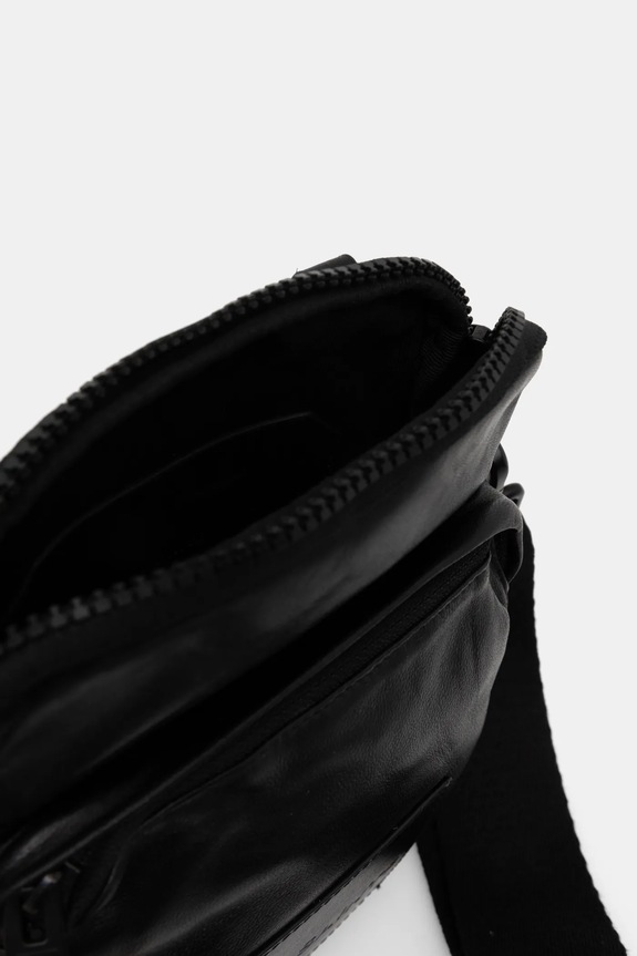 Kožená taška AllSaints FALCON M165XB čierna
