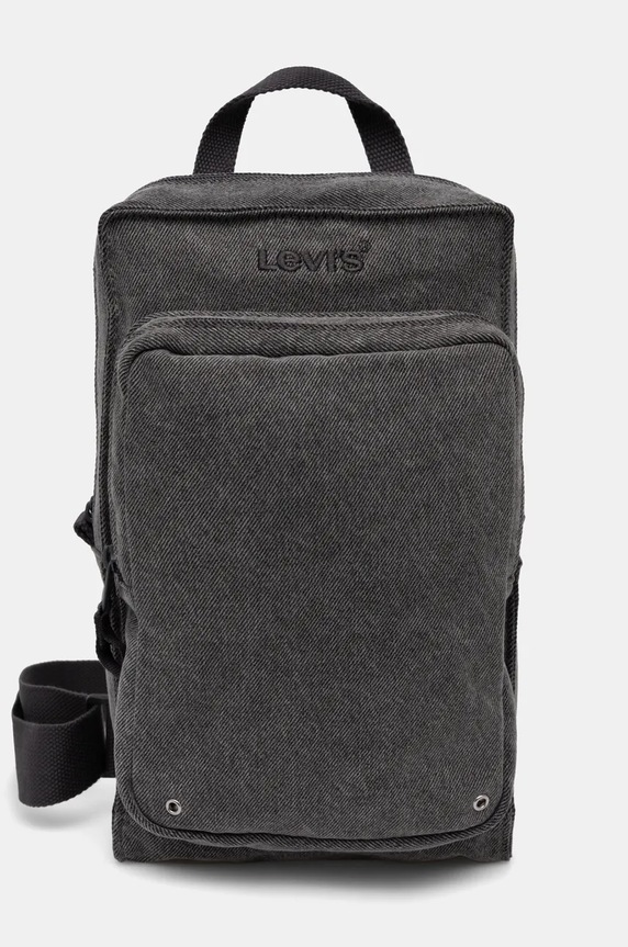 Džínová taštička Levi's hladký šedá D7955.0006