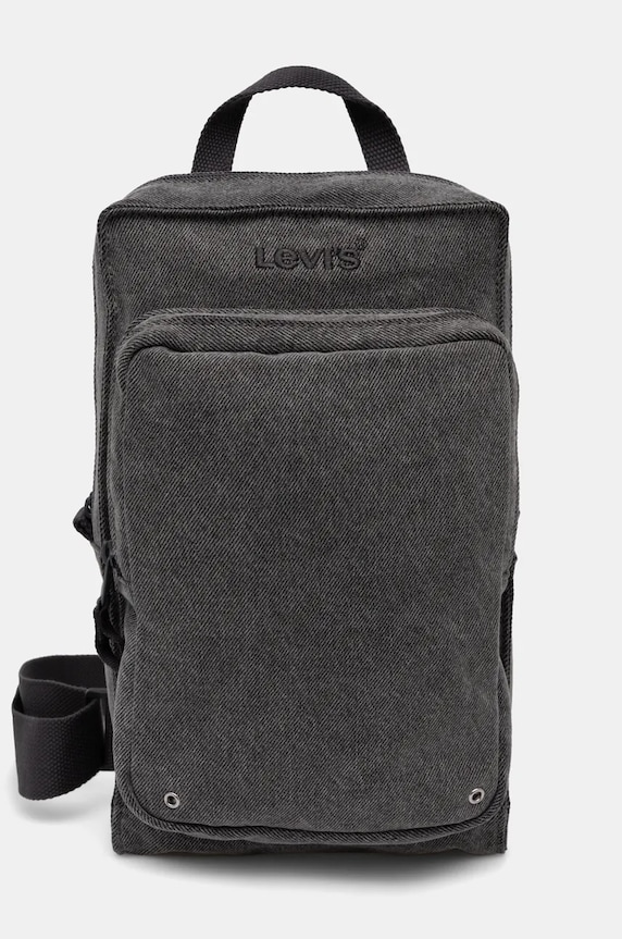 Džínová taštička Levi's hladký šedá D7955.0006