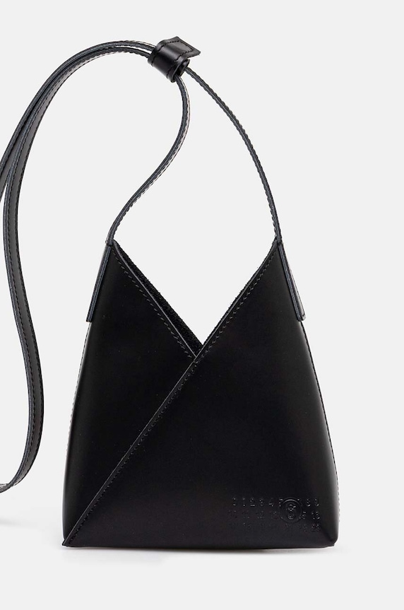 Δερμάτινο φακελάκι MM6 Maison Margiela λείο δέρμα μαύρο SB6ZI0014.P7183