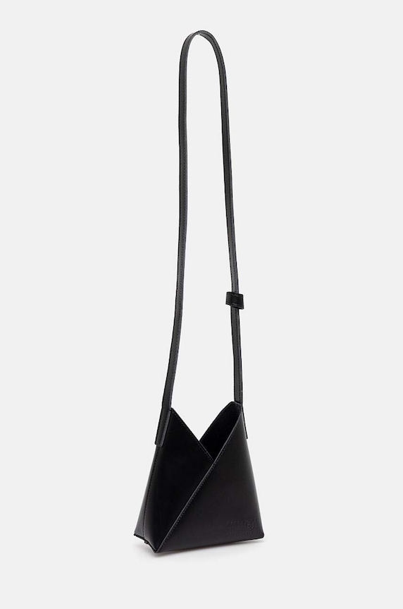 Δερμάτινο φακελάκι MM6 Maison Margiela SB6ZI0014.P7183 μαύρο AW24