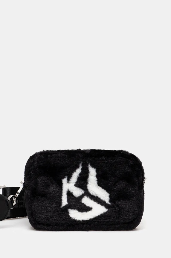 Чанта през рамо Karl Lagerfeld Jeans надпис черен 246J3083