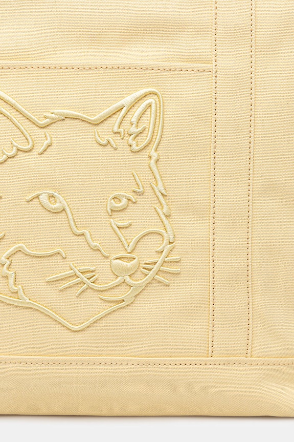 Maison Kitsuné torba bawełniana Fox Head żółty LW05104WW0107