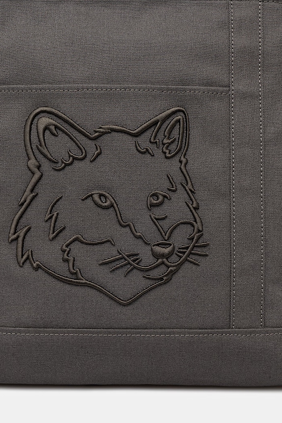 Maison Kitsuné torba bawełniana Fox Head zielony LW05104WW0107