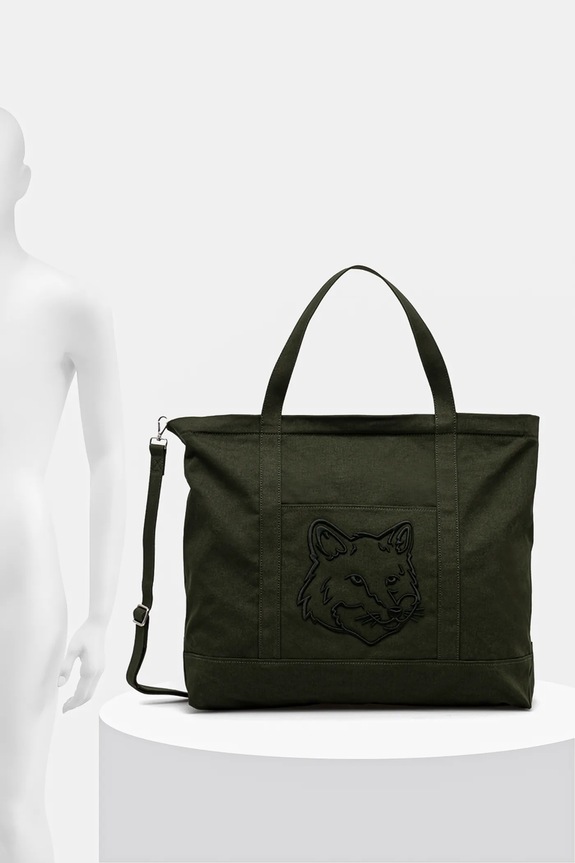 Maison Kitsuné cotton bag Fox Head Xl Tote LW05105WW0107