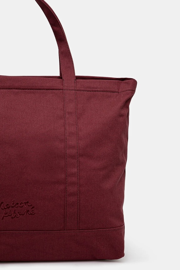 Accessories Maison Kitsuné cotton bag Fox Head Xl Tote LW05105WW0107 maroon