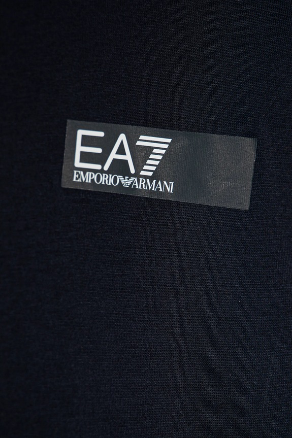 CHLAPEC Dětské bavlněné tričko EA7 Emporio Armani 6DBT59.BJ02Z modrá