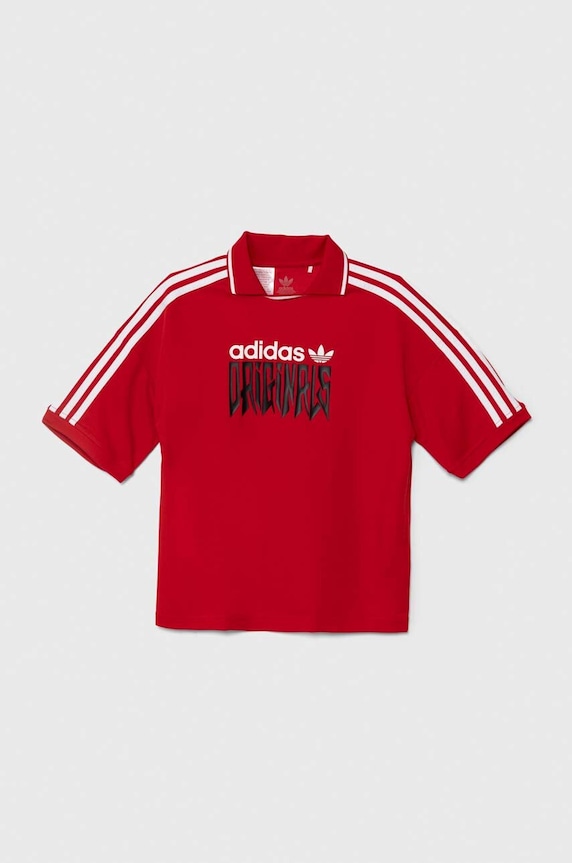 Παιδικό μπλουζάκι adidas Originals FOOTBALL TEE IZ4631 κόκκινο AW24