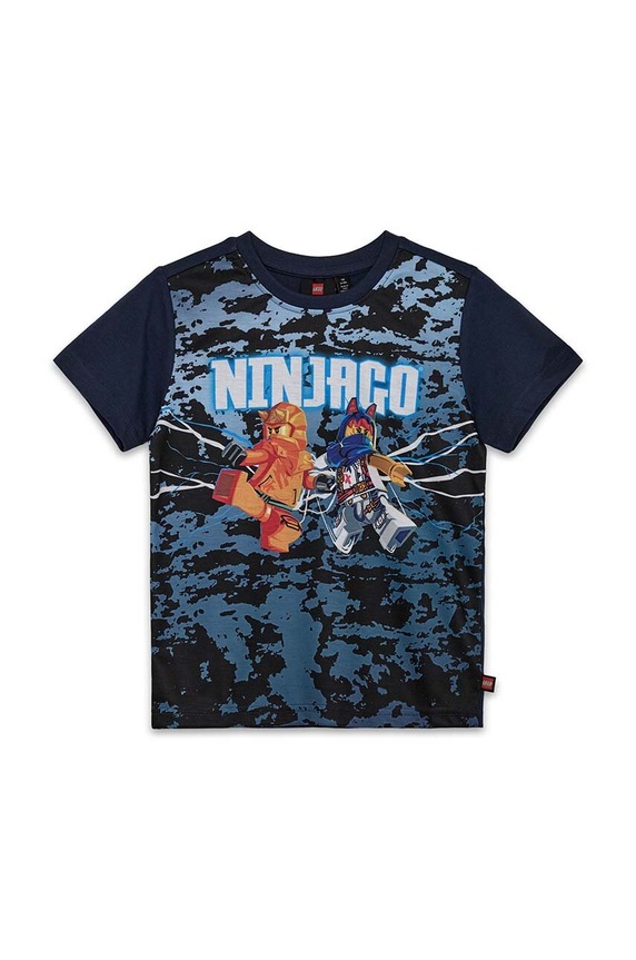 Dječja pamučna majica kratkih rukava Lego LWTANO 609 12011294 mornarsko plava AW24