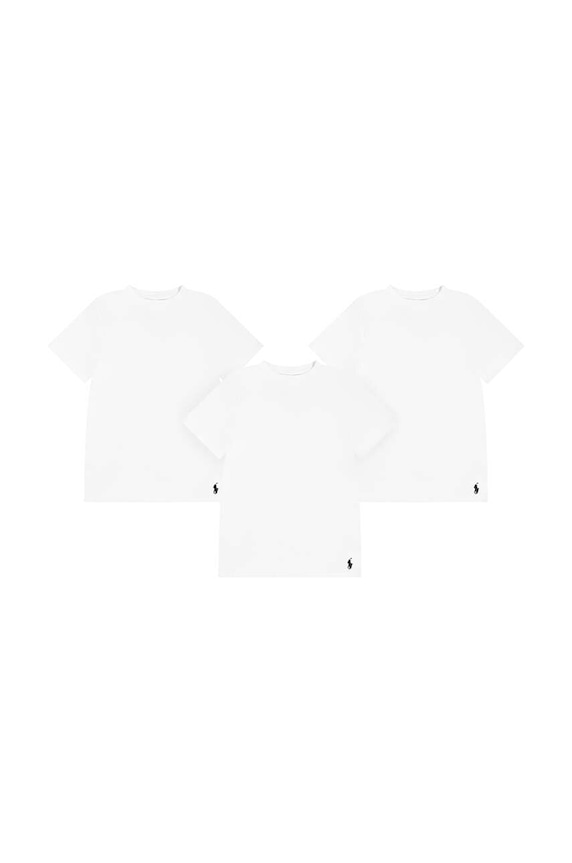 Detské bavlnené tričko Polo Ralph Lauren 3-pak bavlna biela 9P5030