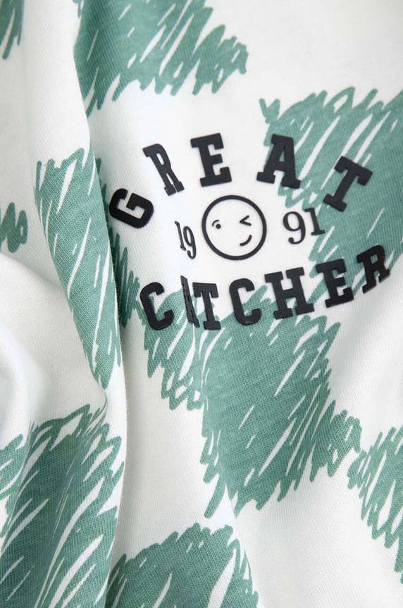 Coccodrillo t-shirt bawełniany dziecięcy zielony ZC4143202ABJ
