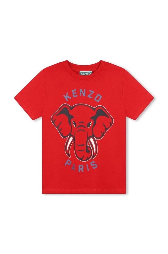 Kenzo Kids t-shirt bawełniany dziecięcy nadruk czerwony K60748.86.108