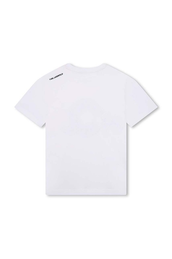 Dječja pamučna majica kratkih rukava Karl Lagerfeld Z30235.162.174 bijela AW24