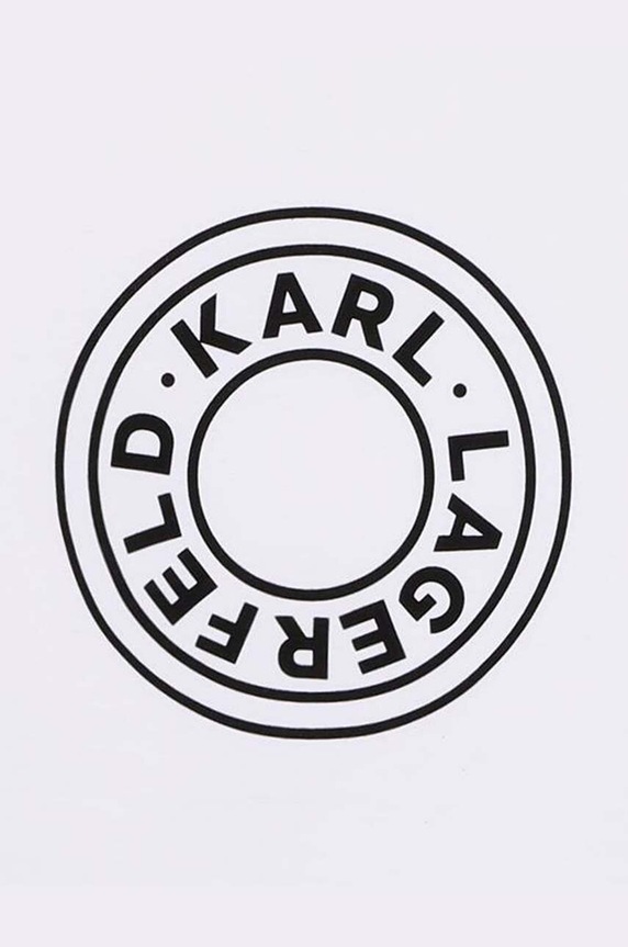 Dječaci Dječja pamučna majica kratkih rukava Karl Lagerfeld Z30235.162.174 bijela