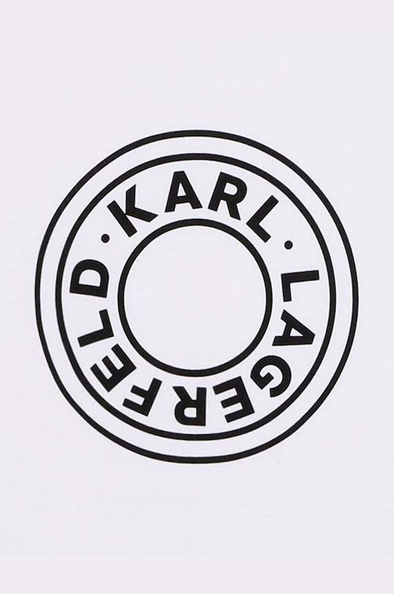 Dječaci Dječja pamučna majica kratkih rukava Karl Lagerfeld Z30235.162.174 bijela