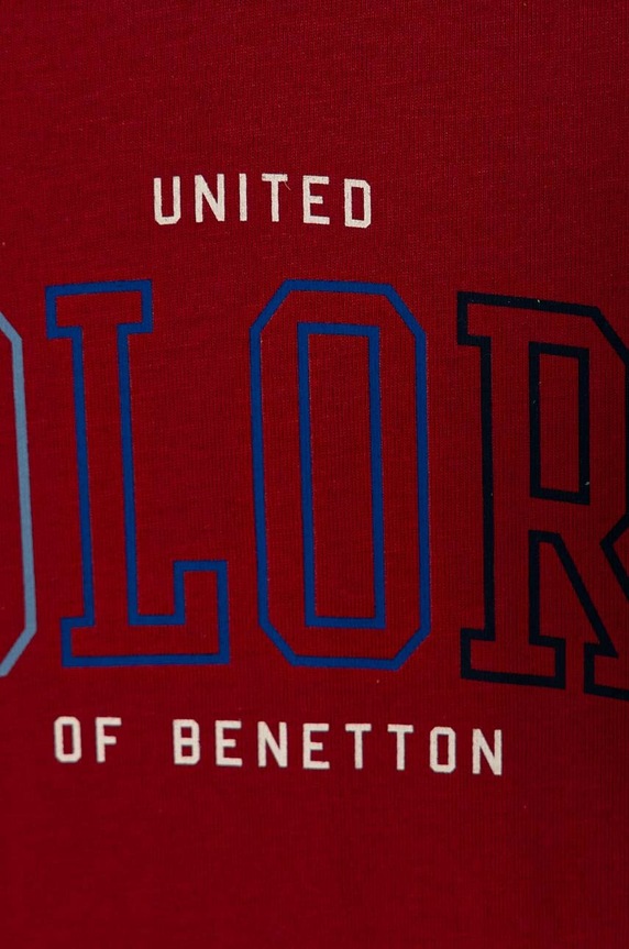 Αγορίστικα Παιδικό βαμβακερό μπλουζάκι United Colors of Benetton 3I1XC10JL.G.Seasonal μπορντό