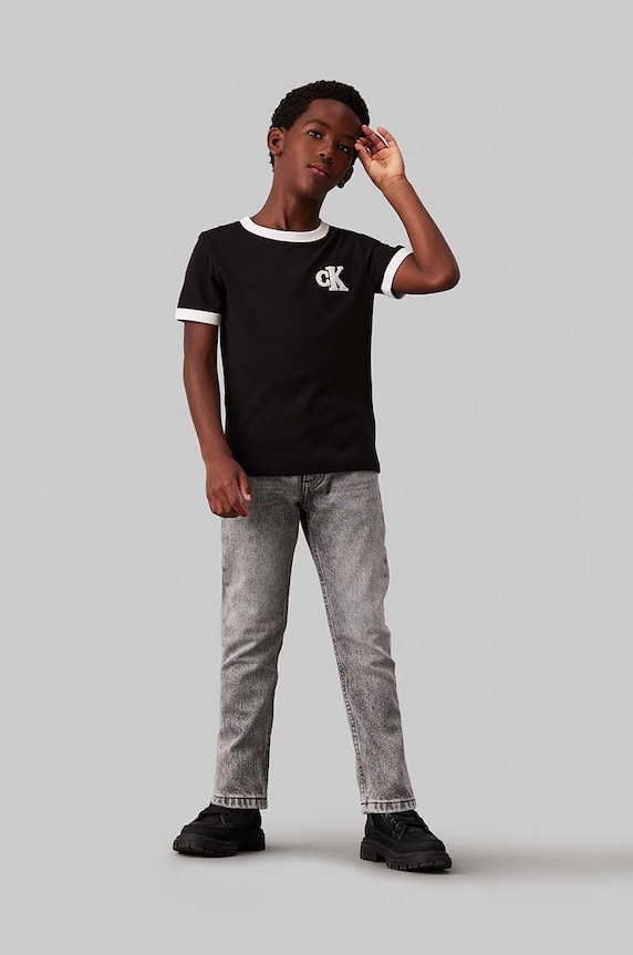 Calvin Klein Jeans t-shirt bawełniany dziecięcy IB0IB02241.9BYH
