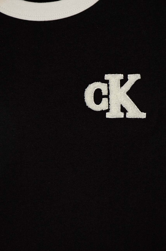 Calvin Klein Jeans t-shirt bawełniany dziecięcy czarny IB0IB02241.9BYH