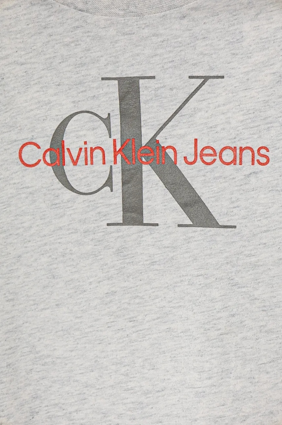Băieți Calvin Klein Jeans tricou de bumbac pentru copii IU0IU00676.104.116.9BYH gri