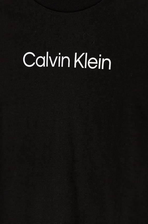 CHLAPEC Dětské bavlněné tričko Calvin Klein Jeans IU0IU00682.104.116.9BYH černá