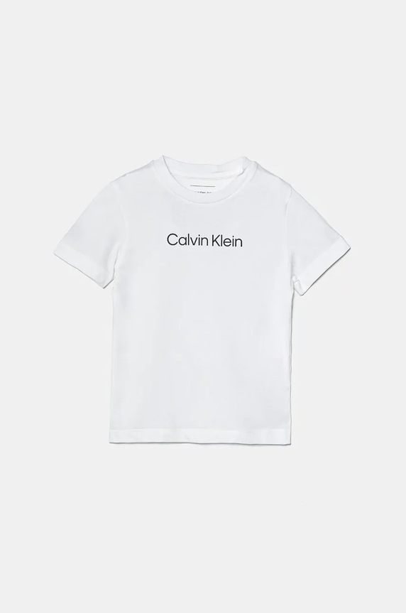 Calvin Klein Jeans tricou de bumbac pentru copii print alb IU0IU00682.128.176.9BYH