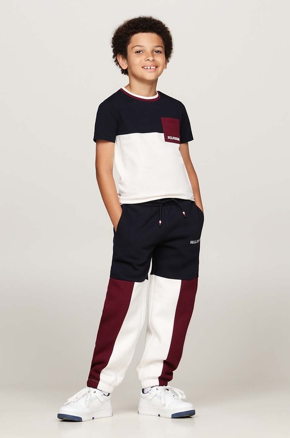 Dječja pamučna majica kratkih rukava Tommy Hilfiger bijela KB0KB09275.9BYH.128.176