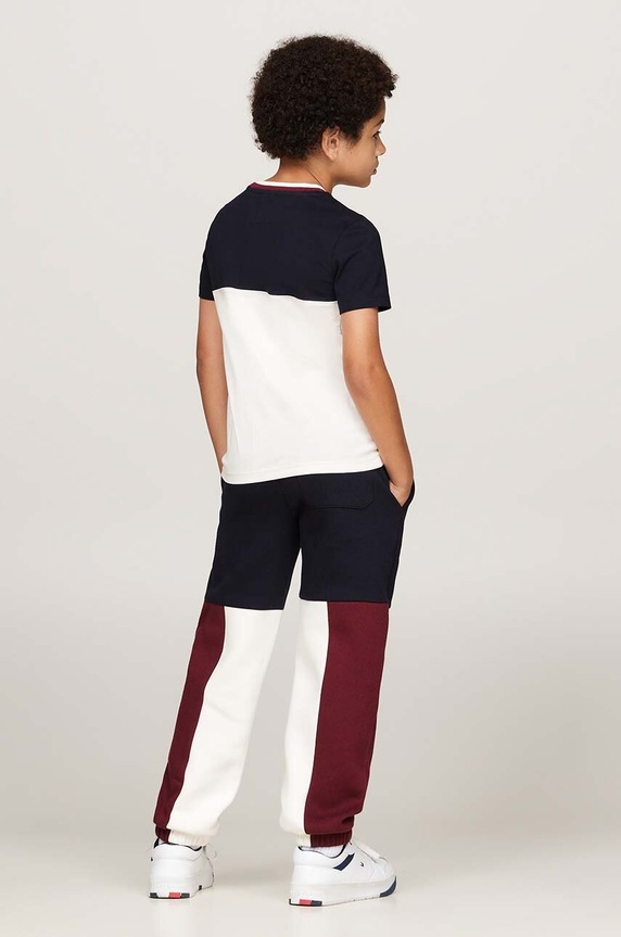 Dječja pamučna majica kratkih rukava Tommy Hilfiger KB0KB09275.9BYH.128.176 bijela