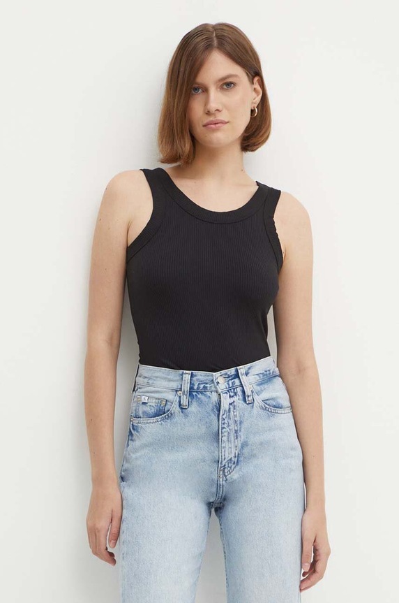 Top Calvin Klein slim čierna K20K207190