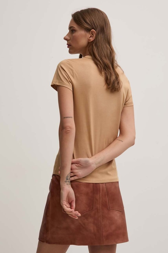 Odzież Calvin Klein t-shirt bawełniany K20K207212 beżowy