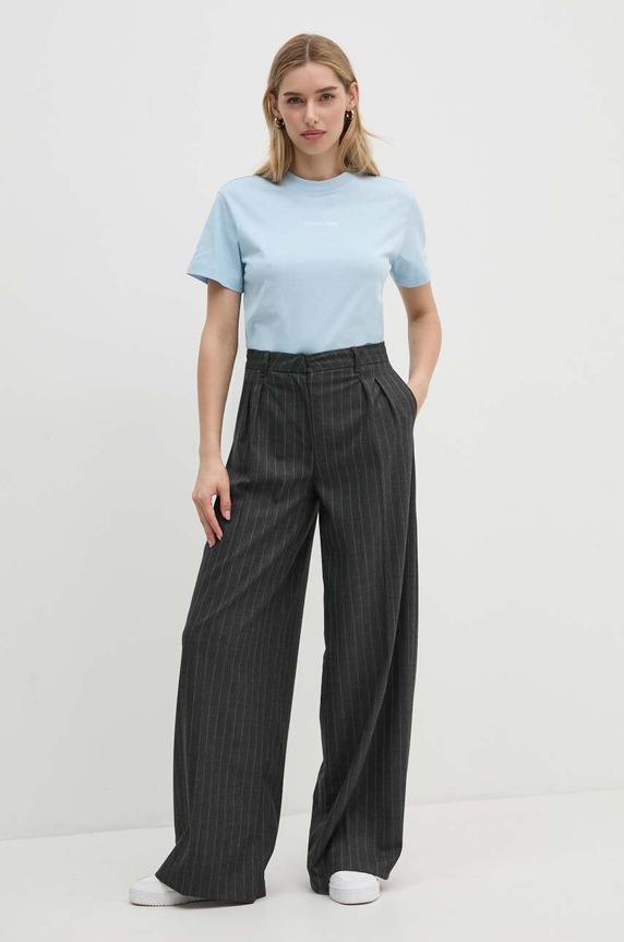 Calvin Klein pamut póló K20K207215 kék AW24